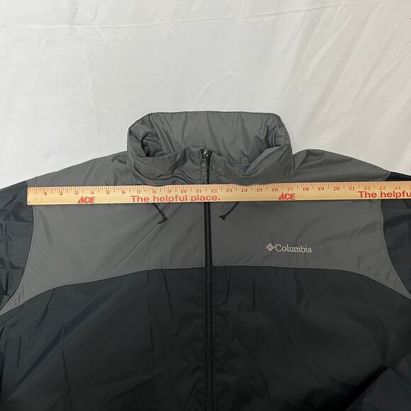 Columbia Men’s 3XLT Hooded Rain Wind Shell Jacket Outdoorcore Gorpcore Utility - Picture 12 of 12
